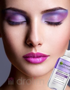 Desmaquillador de ojos Garnier Skin Active bifásico 2 en 1, 125 ml. 2