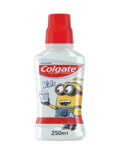 COLGATE ENJUAGUE BUCAL INFANTIL MINIONS S/ALCOHOL 6-12 AÑOS 250ML