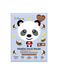 Mascarilla facial tela 7th Heaven Panda hidratación coco.