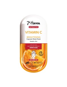 Mascarilla de tela iluminadora 7th Heaven vegana.