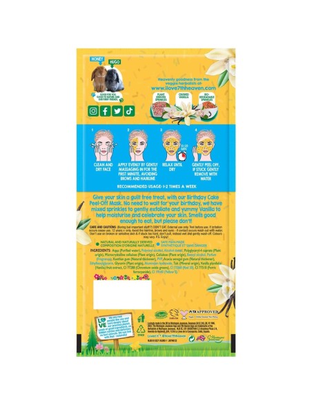 Mascarilla facial exfoliante de vainilla y confeti