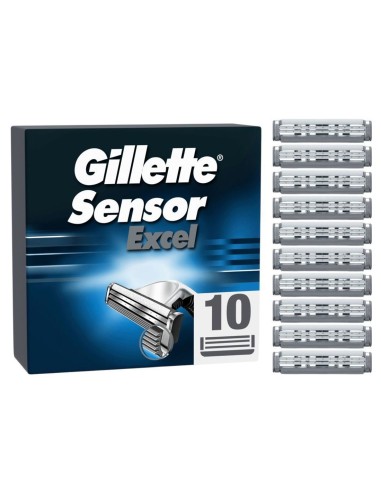 Cargador Gillette Sensor 10 recambios originales.
