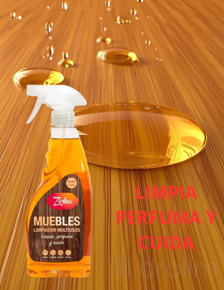 Pulverizador limpiador muebles Zorka para madera tratada.