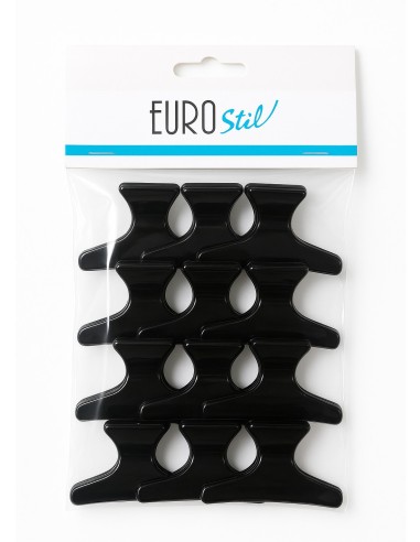 Grapa peluquería plástico negro 8 cm