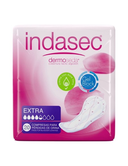 Compresa Indasec Extra Dermoseda máxima absorción 20 unidades Compresa Indasec Extra Dermoseda máxima absorción 20 unidades