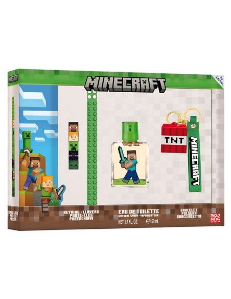 MINECRAFT SET COLONIA VAP 50 ML + PULSERA + LLAVERO