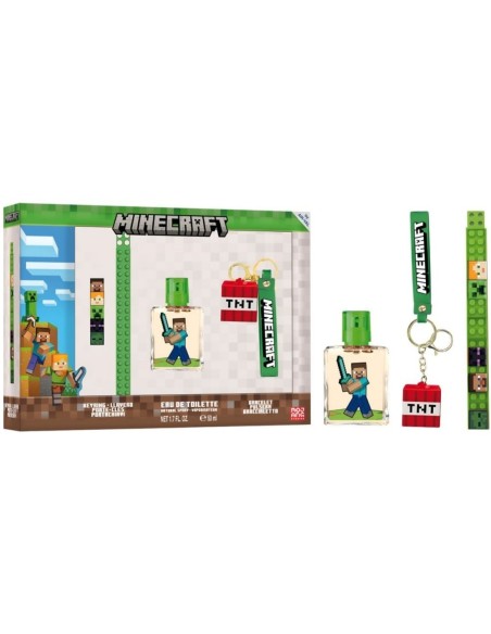 MINECRAFT SET COLONIA VAP 50 ML + PULSERA + LLAVERO