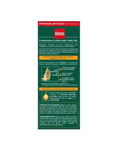 Kerzo Choc Loción Intensiva Anticaída 150 ml - Fortalece el cabello