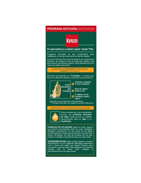 Kerzo Choc Loción Intensiva Anticaída 150 ml - Fortalece el cabello