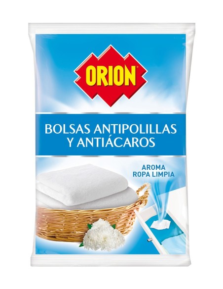 Bolsitas antipolilla Orion aroma ropa limpia.
