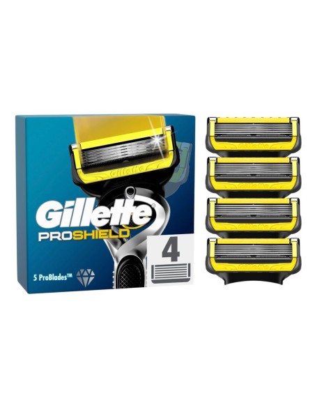 Cargador Gillette ProShield 4 uds doble lubricación