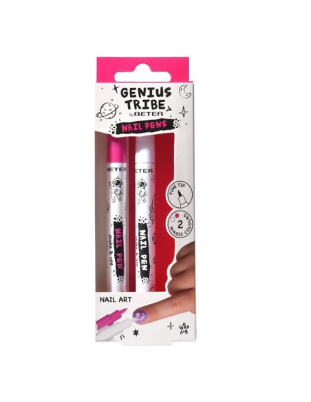 Set 2 Rotuladores Uñas Genius Tribe Beter rosa y blanco