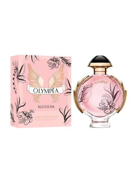 Frasco y caja del perfume floral Olympéa Blossom