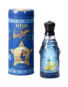Lata y frasco perfume Versace Blue Jeans para hombre