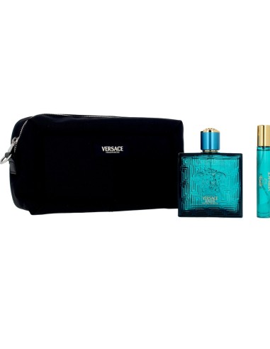 Set Versace Eros EDT 100ml con vaporizador de viaje y neceser