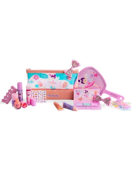 Kit maquillaje y manicura Martinelia para niñas con neceser