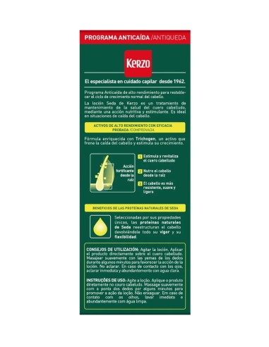 Tratamiento anticaída Kerzo Mantenimiento fortalece raíz