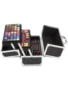 Estuche de maquillaje MYA Travel Glam cerrado negro brillo 2