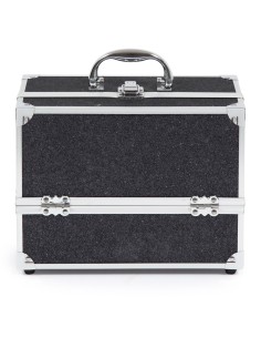 Estuche de maquillaje MYA Travel Glam cerrado negro brillo