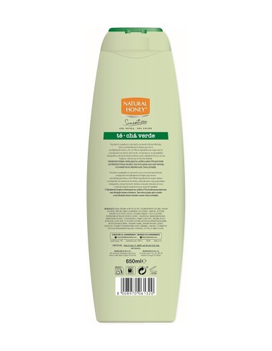 Reverso bote Gel baño Natural Honey té verde