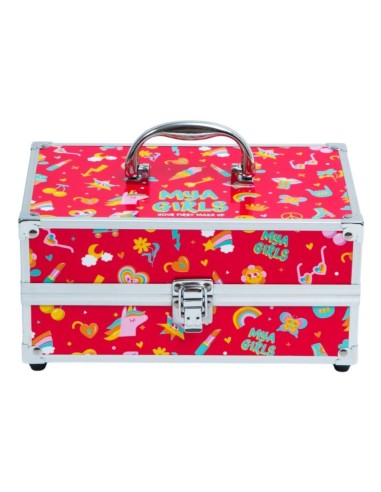 Maleta maquillaje MYA rosa metalizado