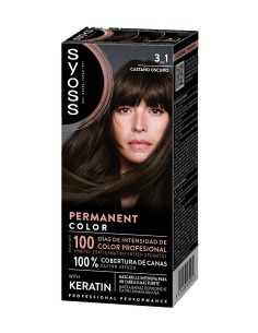 Tinte permanente Syoss 3-1 Castaño Oscuro intenso