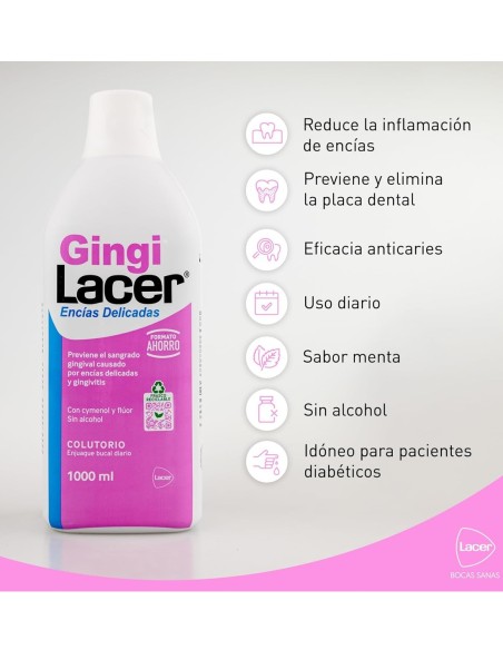 Enjuague bucal Lacer para encías delicadas