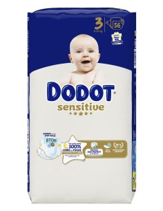 Pañales Dodot Sensitive Talla 3 para bebés de 6 a 10 kg