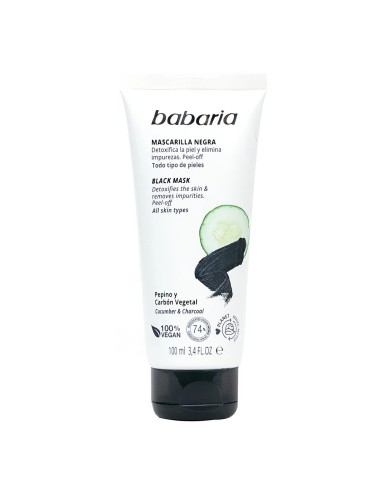 Babaria mascarilla negra carbón activo