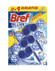 Pack 3 Bref WC Blue Activ higiene Odor Stop