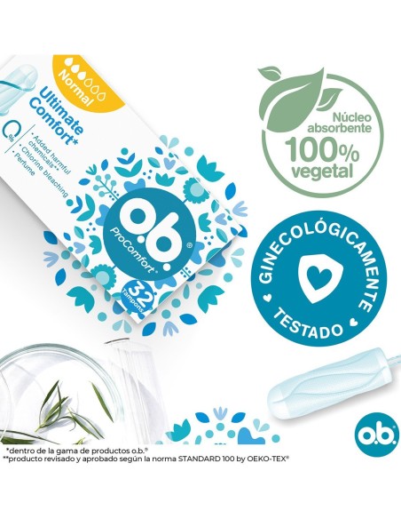 o.b. ProComfort Tampones Normal 32 Uds Sin Aplicador