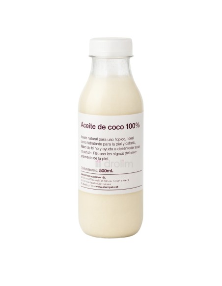 Envase Aceite de Coco 500 ml para cuidado de piel