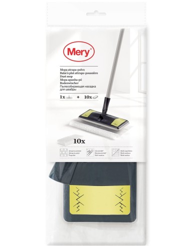 Mopa Mery atrapa polvo con 10 gamuzas de recambio