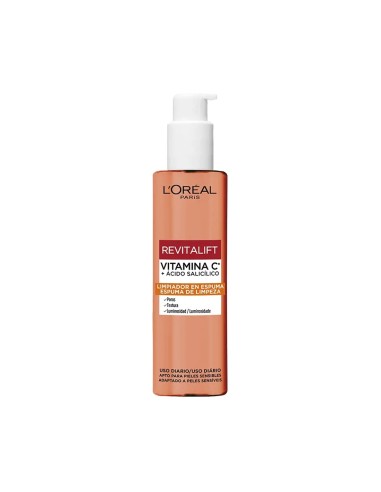 Limpiador facial L'Oréal Revitalift vitamina C y ácido salicílico de 150 ml