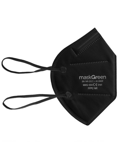 Mascarilla FFP2 negra de maskGreen para adulto