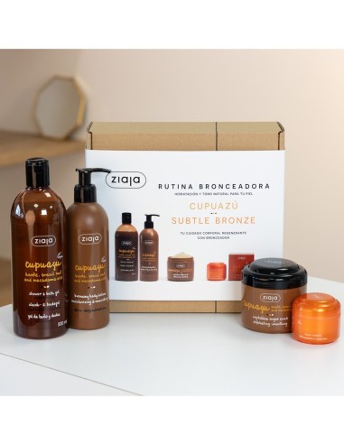 Set Ziaja Cupuacu rutina bronceadora con cuatro productos