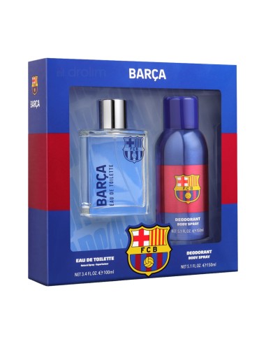 FC Barcelona set con Eau de Toilette vaporizador de 100 ml y desodorante spray de 150 ml