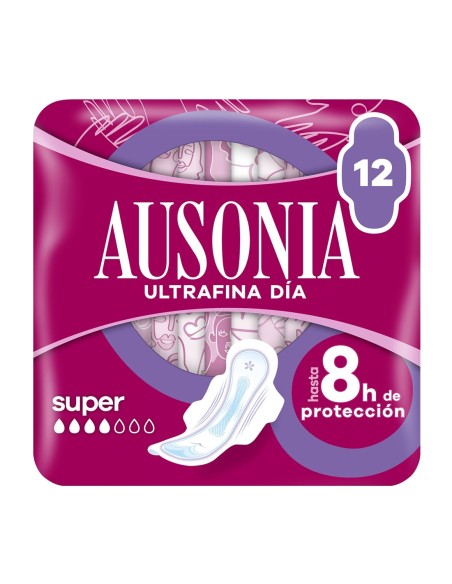 Compresas Ausonia Ultrafina Día Super con alas 12 unidades