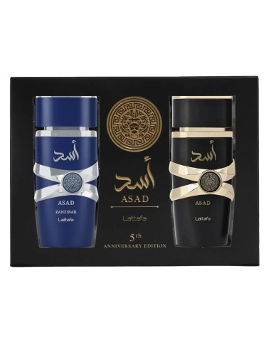 Cofre Lattafa Asad 5 Aniversario con dos perfumes de 100ml