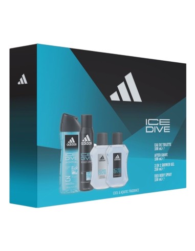 Estuche Adidas Ice Dive hombre con perfume y gel ducha