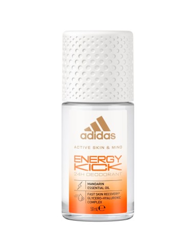 Desodorante Adidas Energy Kick roll-on con mandarina 50 ml