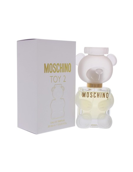 Caja blanca y dorada de la fragancia femenina Moschino Toy 2