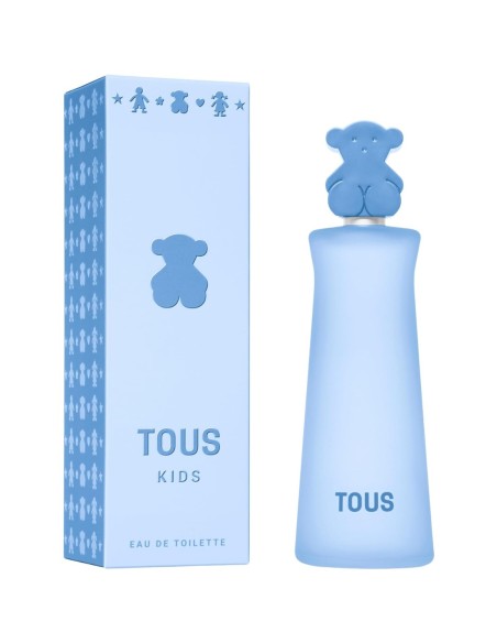 Perfume infantil Tous Kids Boy frasco azul con oso