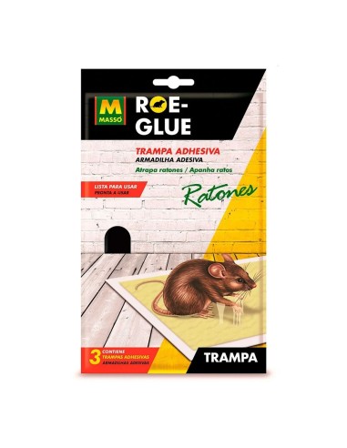 Trampa adhesiva Roe-Glue Massó para captura de ratones