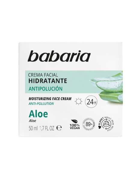 Crema facial hidratante Babaria con aloe vera 50 ml