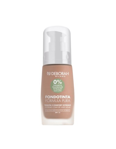 Maquillaje fluido tono 4 Amber con proteccion solar SPF15