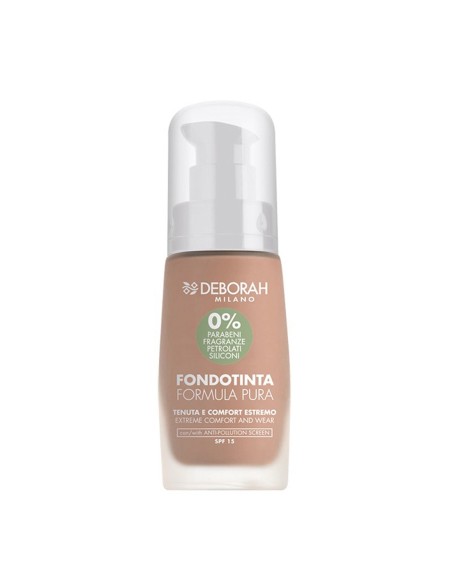 Maquillaje fluido tono 4 Amber con proteccion solar SPF15