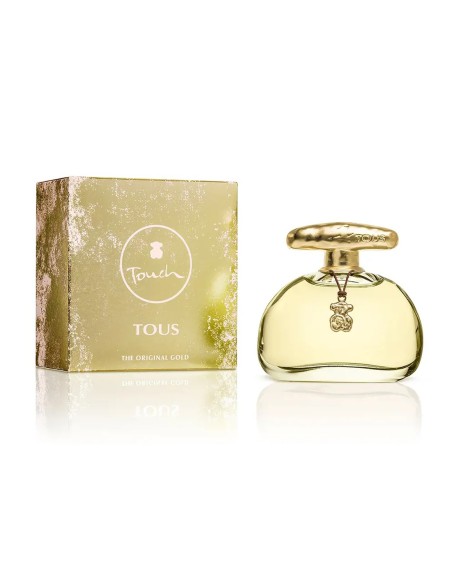 Vista del perfume femenino Tous Touch Eau de Toilette y su caja de regalo