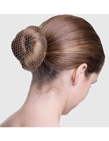 Malla de nylon elástica para recogidos en pelo castaño