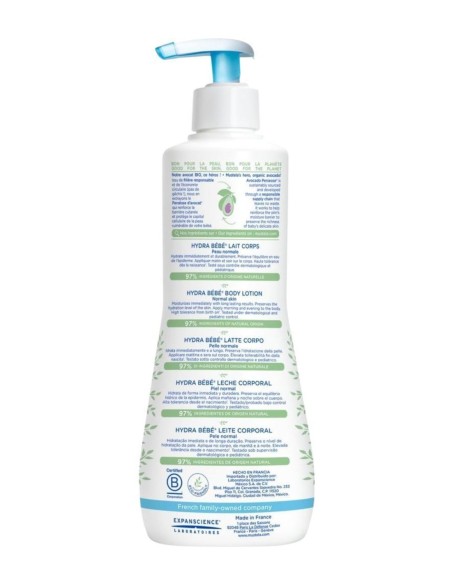 Loción hidratante Mustela para piel normal de recién nacidos
